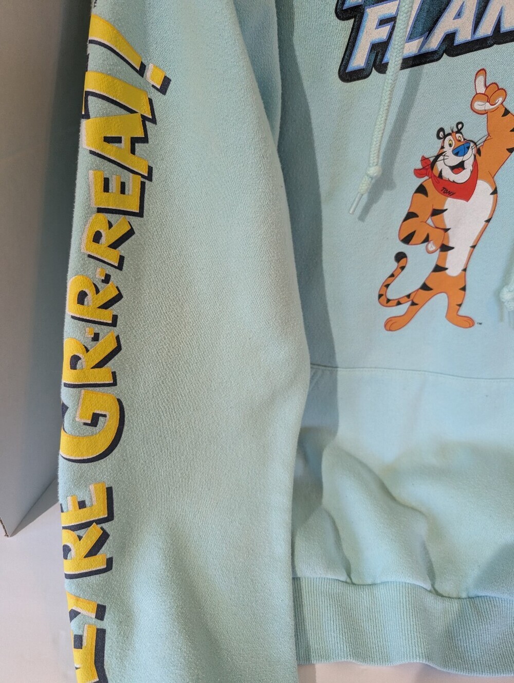 Licensed Frosted Flakes Tony the Tiger Light Blue Hoodie- M, Mens - Picture 5 of 6